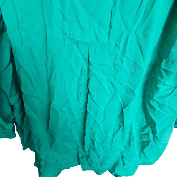 Chicos Womens V-Neck Blouse Lace Up Cold Shoulder Size 3 XL Classic Casual Easy - Picture 3 of 10